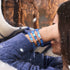 Bracelet galet en verre Galaxy en argent sterling 925 et saphir supernova